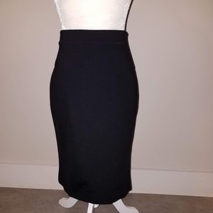 Ann Taylor Straight Black Skirt with Side Zipper